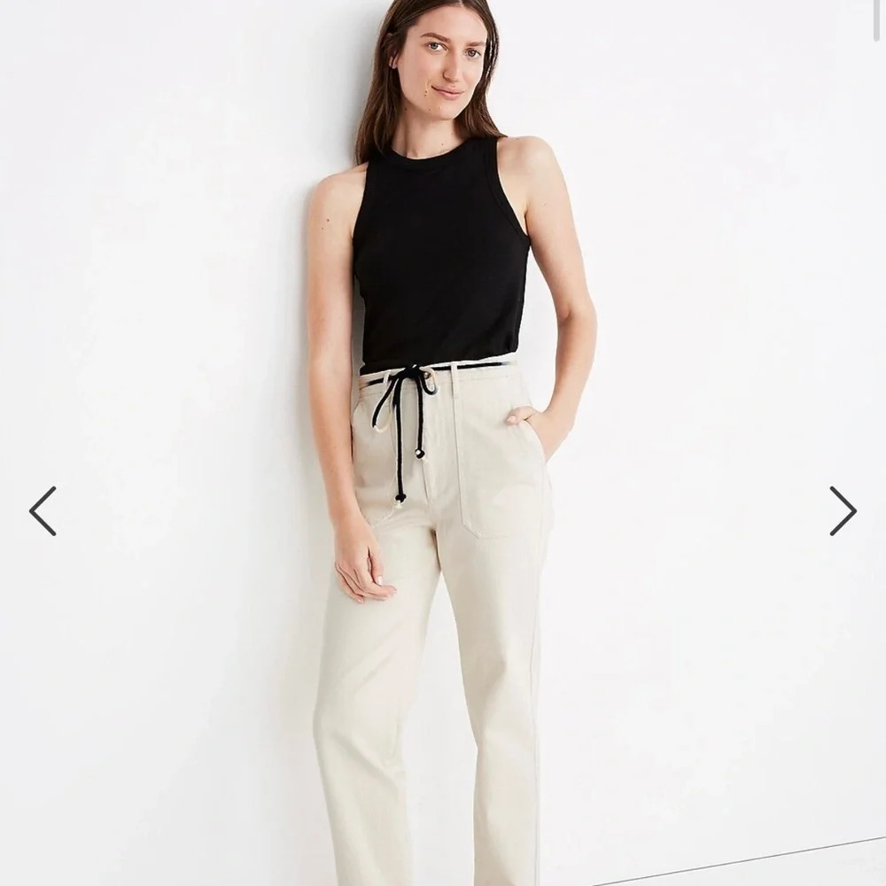 Madewell tapered pants rope belt
